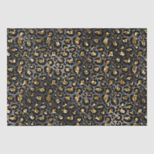 Gold Black Leopard Glitzer Seidenpapier