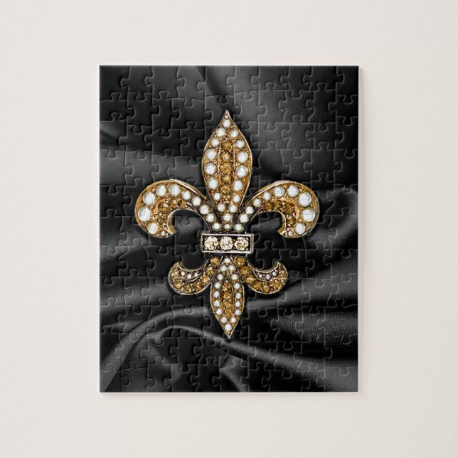 Gold Black Lilie Satin Jewel (Vertikal)