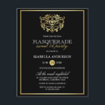 Gold & Black Masquerade Sweet 16 Party<br><div class="desc">Budget Gold & Black Masquerade Sweet 16 Party Einladungen von Eugene_Designs.</div>