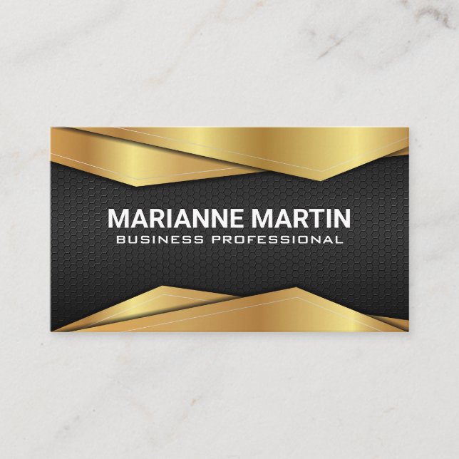 Gold Black Metallic Visitenkarte (Vorderseite)