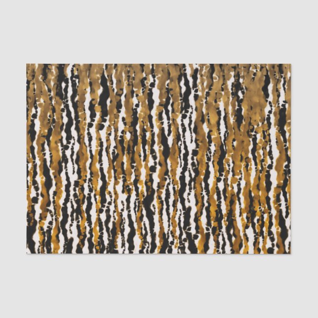 Gold & Black Modern Safari Jungle Glam Party Seidenpapier (Vorderseite)
