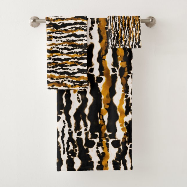 Gold & Black Modern Safari Rain Jungle Glam (En situation)