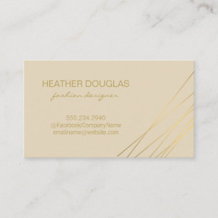 Gold Black Modern Visitenkarte