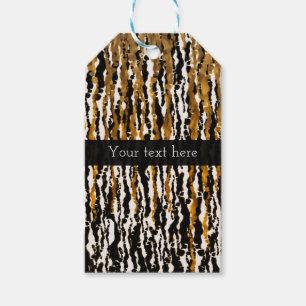 Gold & Black Moderne Safari-Regen-Dschungel-Glamou Geschenkanhänger