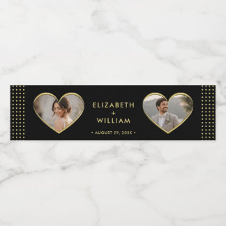 Gold & Black Polka Dot Personalisierte Hochzeit
