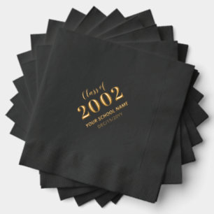 Gold Black School Wiedersehen Year Servietten Mit Folie