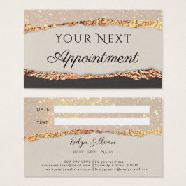 Gold Black Shimmer Paper Terminkarte