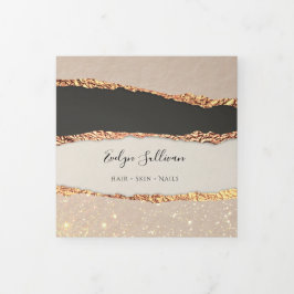 Gold Black Shimmer Paper Trifold Broschüre