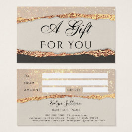 Gold Black Shimmer Papier Geschenkkarte