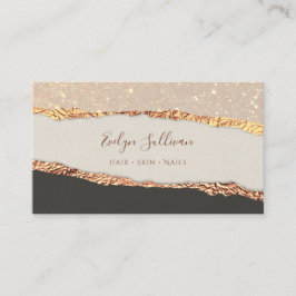 Gold Black Shimmer Papier-Visitenkarte Visitenkarte