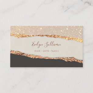 Gold Black Shimmer Papier-Visitenkarte Visitenkarte