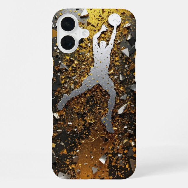  Gold & Black Slam  iPhone 16 Plus Hülle (Rückseite)