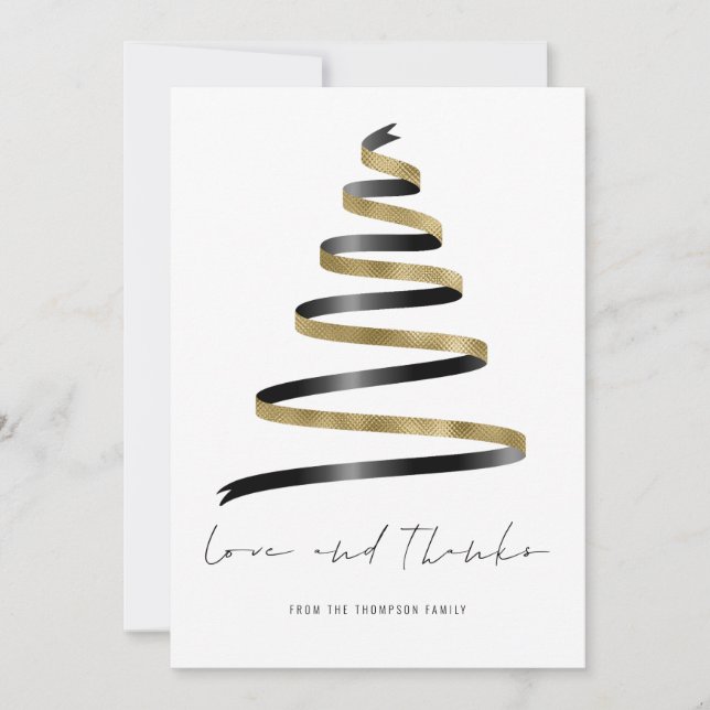 Gold Black Tree 2026 Kalender Liebe Dank Karte (Vorderseite)