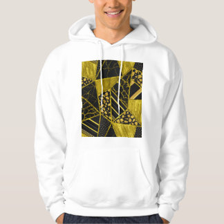 Gold Black Triangle Texusion Hoodie