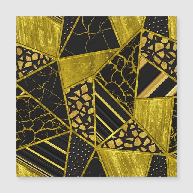 Gold Black Triangle Texusion Magnetkarte (Vorderseite)