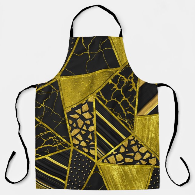 Gold Black Triangle Texusion Schürze (Vorderseite)