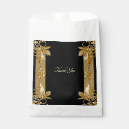 Gold Black Verziert Floral Fevor Bag Geschenktütchen