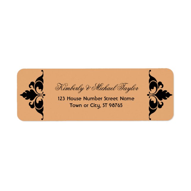 Gold Black Vintag Modern Art Deco Hochzeit (Vorne)