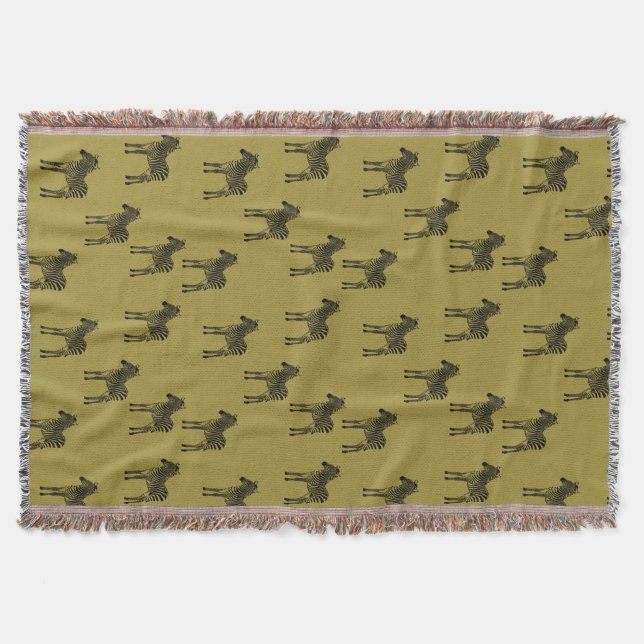 Gold Black Zebras Decke (Vorderseite)