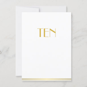 Gold Blanc Grand Gatsby Mariage Cartes de table Di