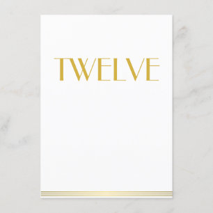 Gold Blanc Grand Gatsby Mariage Cartes de table Do