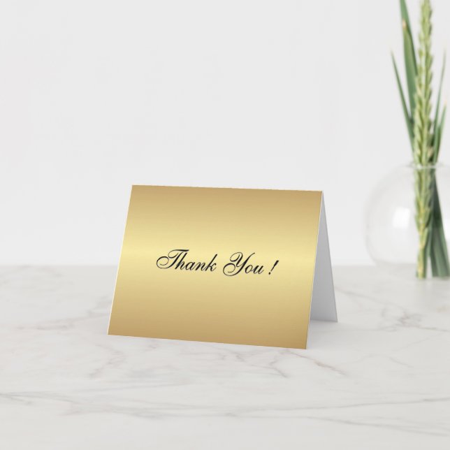 Gold Blank Dankeschön Karten (Vorderseite)