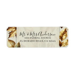 Gold Blätter Almond Beige Glam Hochzeit im Herbst