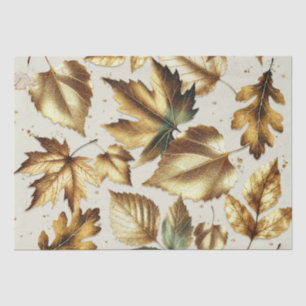 Gold Blätter Almond Beige Hochzeit im Herbst Seidenpapier