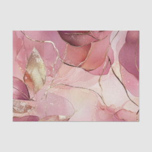 Gold Blätter Burgundy Blush Pink Seidenpapier