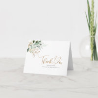 Gold Blätter Greenerity Wedding Vielen Dank