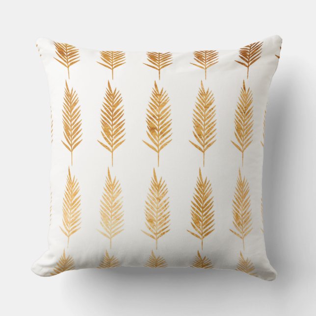 Gold-Blätter-Kopfkissen Kissen (Vorderseite)