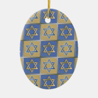 Gold Blau Davidstern-Kunstpaneele Keramikornament