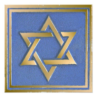Gold Blau Davidstern Kunstpanel Fotodruck