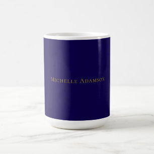 Gold & Blau Farbe Professionell Schlicht Modern Kaffeetasse
