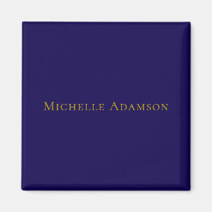 Gold & Blau Farbe Professionell Schlicht Modern Magnet