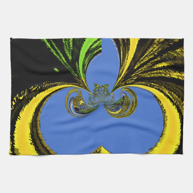 Gold Blau Handtuch (Horizontal)