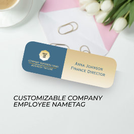 Gold & Blau, kundenspezifisch Personalisiertes Unt Namensschild