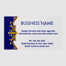 Gold Blau Professionell Elegant Offiziell Verziert