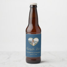 Gold & Blau Punkte personalisierte Hochzeit