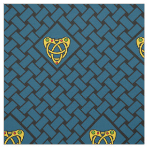 Gold/Blau-/Schwarzwebart, Diamant, keltisches Stoff