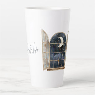 Gold Blau Silber Sterne Milchtasse