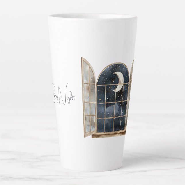 Gold Blau Silber Sterne Milchtasse (Vorderseite)