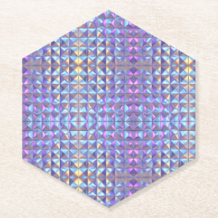 Gold, Blau und Lila Irisierendes Geometrisches 2 Untersetzer