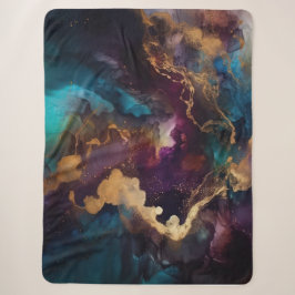 Gold, Blau und Lila Sherpa Blanket Sherpadecke