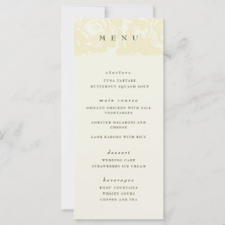 Gold Bloom Wedding Menu