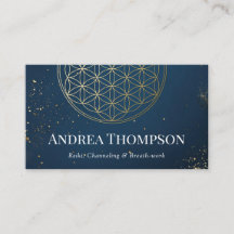 Gold & Blue Blume des Lebens, Reiki, Channeling
