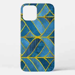 Gold Blue Grunge Muster Case-Mate iPhone Hülle