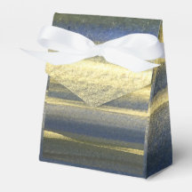 Gold Blue Lines Tent Geschenk Wrappi9ng