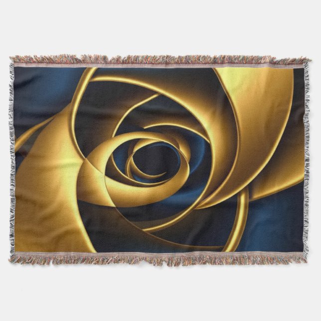 gold blue spiral abstract vortex pattern luxury ge decke (Vorderseite)