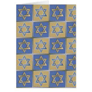 Gold Blue Star de David Art Panels